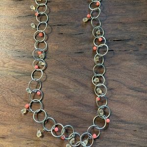 Gold & Coral Necklace